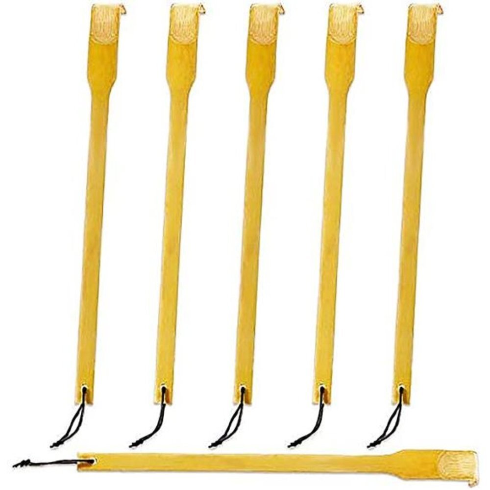 Back Scratcher, 17in Pack of 6, Traditional Finger-like Bamboo Wooden  Massager